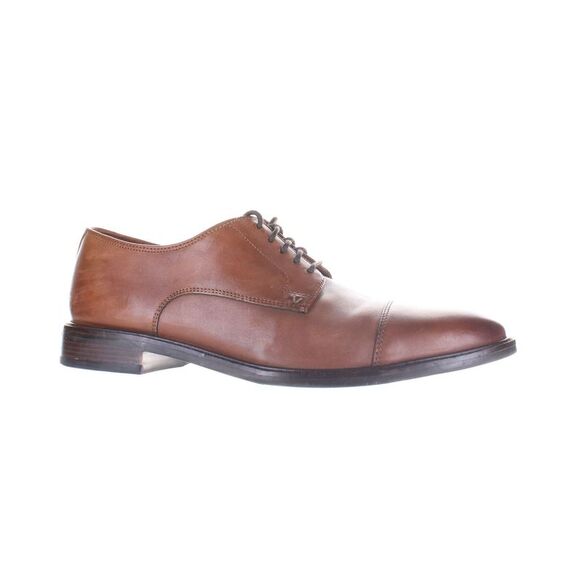 Vince Camuto Mens Teodor Brown Oxford Dress Shoe Size 10 Medium (D, M) - Picture 1 of 4